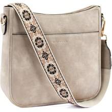 Bolsos cruzados para mujer BOSTANTEN de piel vegana, bolsos de hombro tipo hobo con correa de hombro ancha