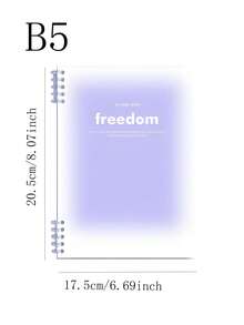 1 pieza Cuaderno recargable con textura de mármol B5 | Páginas interiores desmontables de estilo minimalista francés, papel grueso a prueba de sangrado, esencial para estudiantes universitarios (color del botón aleatorio) Útiles escolares - Negro - Ver 2