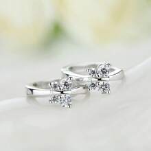 925 Sterling Silver Plated Butterfly Zirconia Small Hoop Earring For Girls Women Beautiful Earring Jewelry