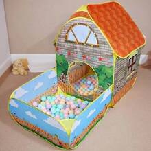 Children's Tent Garden Villa With Star Lights, Indoor And Outdoor Playhouse For Boys And Girls, Ocean Ball Pool Large Space Foldable Convenient Tent Cabin, Best Birthday Gift(Excluding Ocean Balls)