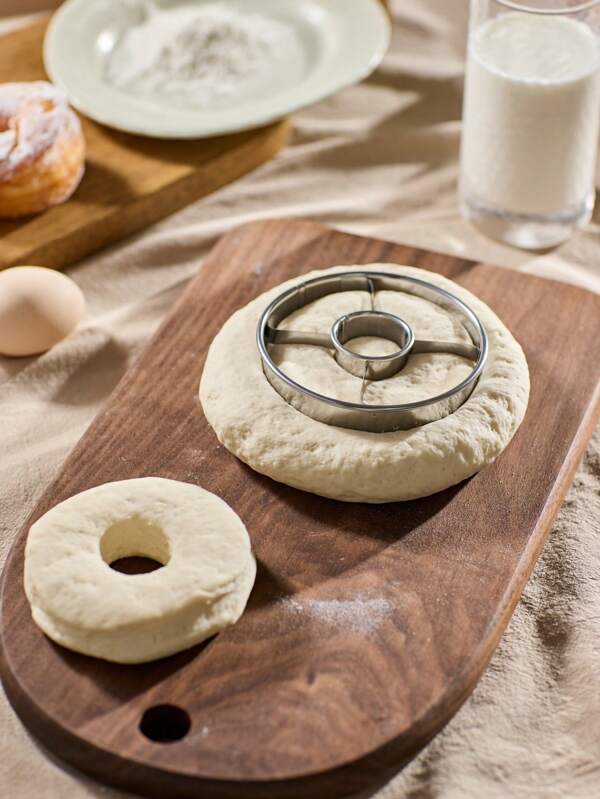 Cirelle 1 Pieza Molde Para Donas De Acero Inoxidable , Cortador De Masa Redonda, Herramienta De Horneado Compatible