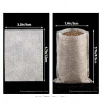 50/100/200 pièces Sacs de soins pour plantes en tissu non tissé - Sacs pour graines de plantes en tissu - Sacs de croissance des plantes - Les sacs de soins de croissance conviennent parfaitement à la croissance et au développement des légumes, des plantes de pépinière et des fleurs. - Blanc - Voir 2