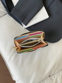 Cow Print Zipper Wallet PU Leather Daily Gift Coin Purse Casual Wallet For Women Money Wallet Purse Wallet Long Wallet Wallet Keychain Wristlet Wallet