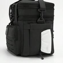 Large Capacity Men's Tactical Lunch Bag, Cooler Insulated Pouch, Heat Insulation, Suitable For Traveling For Work, Camping Picnic, Outdoor Activities, Office Use, MOLLE Webbing System - màu đen - Xem 4