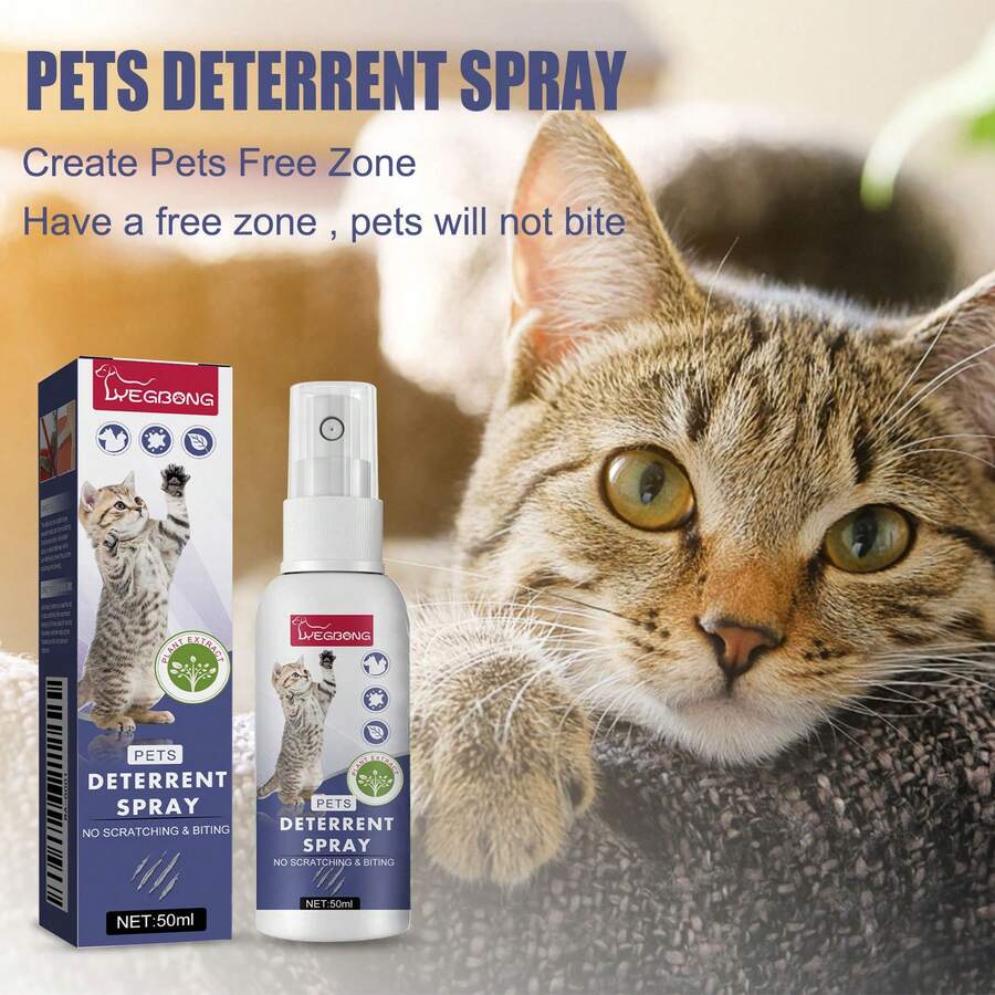 Pet Anti-Scratch Spray, Restricted Area Set Up To Repel Spray, Cat And Dog Scratching Door Sofa To Prevent Scratching And Biting - Blue - View 1