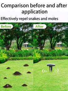 Répulsif solaire à ultrasons - Répulsif extérieur contre les serpents, les campagnols et les gaufres. Pieu de terre résistant aux intempéries pour une utilisation dans le jardin, la ferme et les champs
