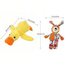 Juguetes masticables duraderos para perros, juguetes de peluche con chirrido para entrenamiento y alivio del aburrimiento para perros de raza pequeña/grande, adecuados para actividades al aire libre como viajes de fin de semana, playa