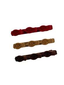 2pcs Princess Flocked Braided Hair Clips, Women Front Bang/Side Bangs Puff Clips, Hair Accessories, School Stuff