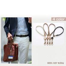 1 pieza Cordón retráctil corto para llavero, estilo casual anti-pérdida, soporte minimalista de moda para llaves, accesorio de dije para bolsos/portafolios de mujer, estilo gótico