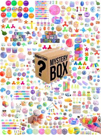 10PCS/20PCS/36PCS/52PCS Random Fidget Toys Mystery Gift Box Surprise Fidget Set Antistress Relief Toys Prize Box,Give Away,Gifts Prize Box, Give Away, Gifts For Party/Easter Day