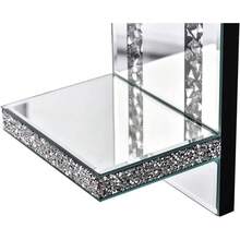 Esconces de vela con cristales y espejo en forma de diamante, Juego de 2 portavelas de pared de plata, Decoración de pared para sala de estar, comedor (Rayas rectangulares (Estilo 4)) - Raya rectangular (estilo 4) - Ver 7