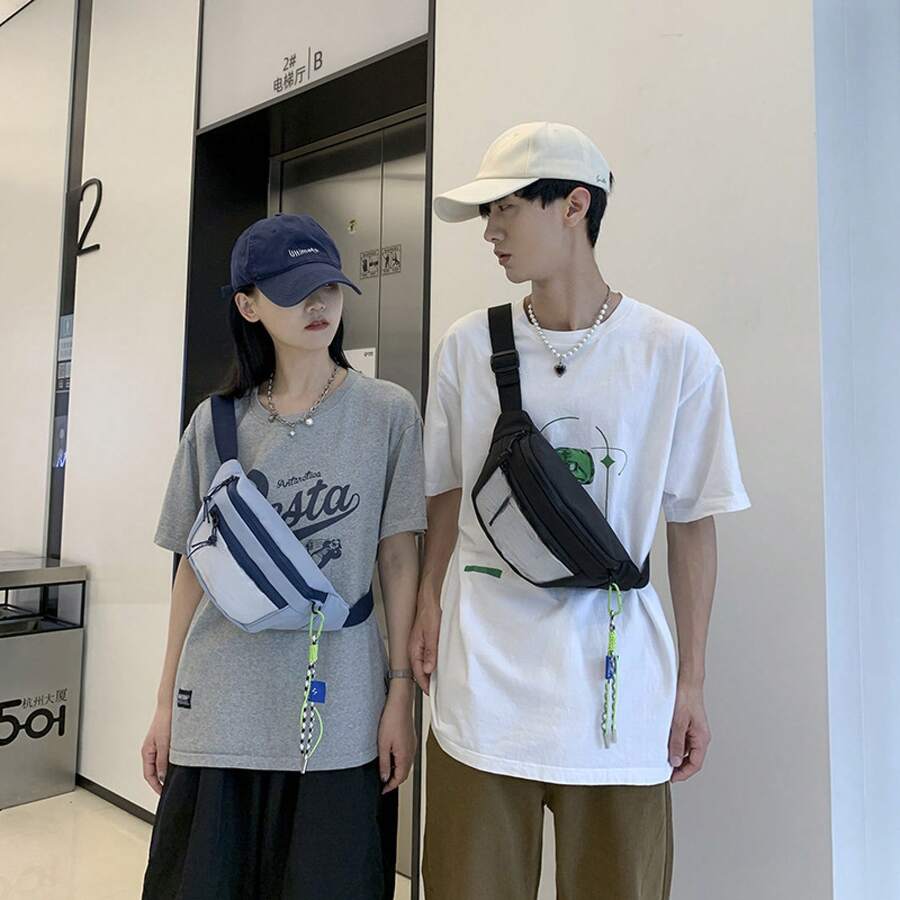 Large Capacity Men's Bag Shoulder Bag High-Quality Versatile Shoulder Bag Couple Small Backpack Sports Chest Bag Manufacturer