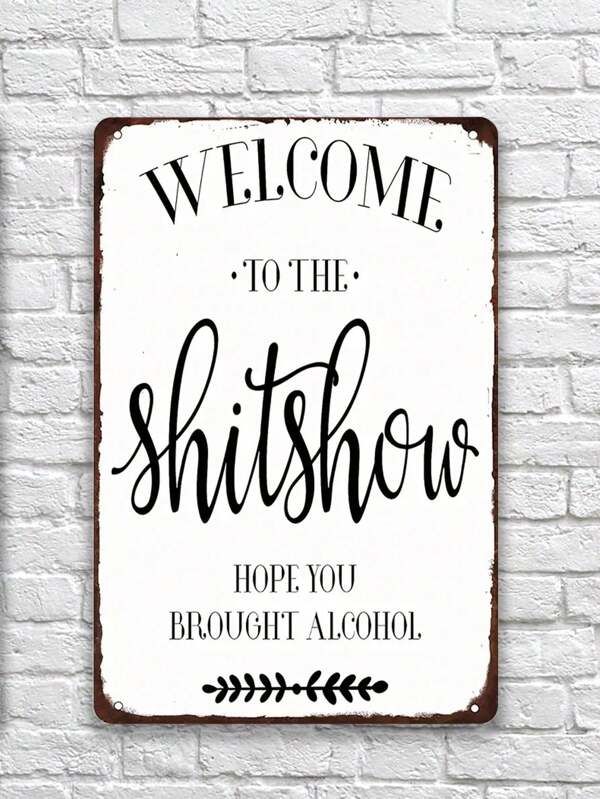 1pc, Vintage Metal Tin Sign - Welcome To The Show - Perfect For Cafes, Bars, Homes, And Farmhouses - 8x12 (20cm30cm)