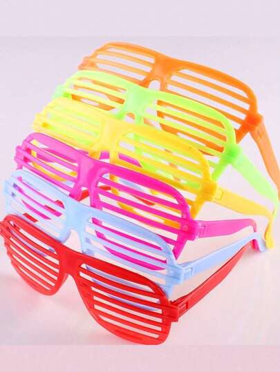 30pcs Makeup Ball Party Party Glasses Decoration Glasses Without Lenses Fashionable Venetian Blind Style Party Dance Props Glasses