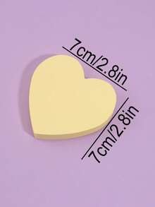 100 Sheets 1pc Creative Purple Heart Shaped Sticky Notes, Cartoon Romantic Stationery Small Gift Memo Pad For Valentine's Day Back To School - Purple - View 17