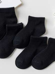 5 Paar Kinder und Jugendliche Lässig Crew Socken, Schule/Sport/Alltag Mittellange Socken