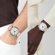 BIDEN 1pc Fashionable Women's/Men's Watch, Neutral Casual Quartz Watch, 30M Waterproof, Female Nurse/Doctor/Medical Special Time, Night Light Easy To Read Dial Watch+Free Box - Pink - View 2