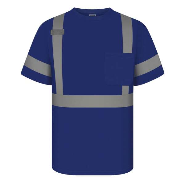 TCCFCCT 1pc Unisex Round Neck Reflective Short Sleeve Work Uniforms, Suitable For Commute, Warehouse, Road Works