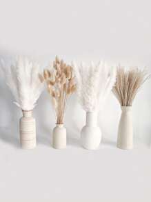 4/38 pièces - Herbe de roseau artificielle pour décoration bohème, faux pampas herbe grande et haute, fleur artificielle volumineuse et fausse, pour remplir un vase, décoration de style campagne pour la maison, la cuisine, la salle, le mariage et la fête, (beige), Saint-Valentin, cadeau