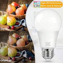 Bombillas LED A19 13W Luz Diurna 5000K Paquete de 4 - Blanco - Ver 4