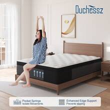 Duchessz 10" 12" 14" Gel Memory Foam Mattress Twin Full Queen King Bed Hybrid Pocket Spring Mattress In A Box,Medium Firm Pressure Relief - 10 inch - 查看 8