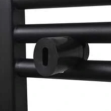 Central Heating Towel Radiator Bathroom Straight Black 500 X 764 Mm - Black - View 6
