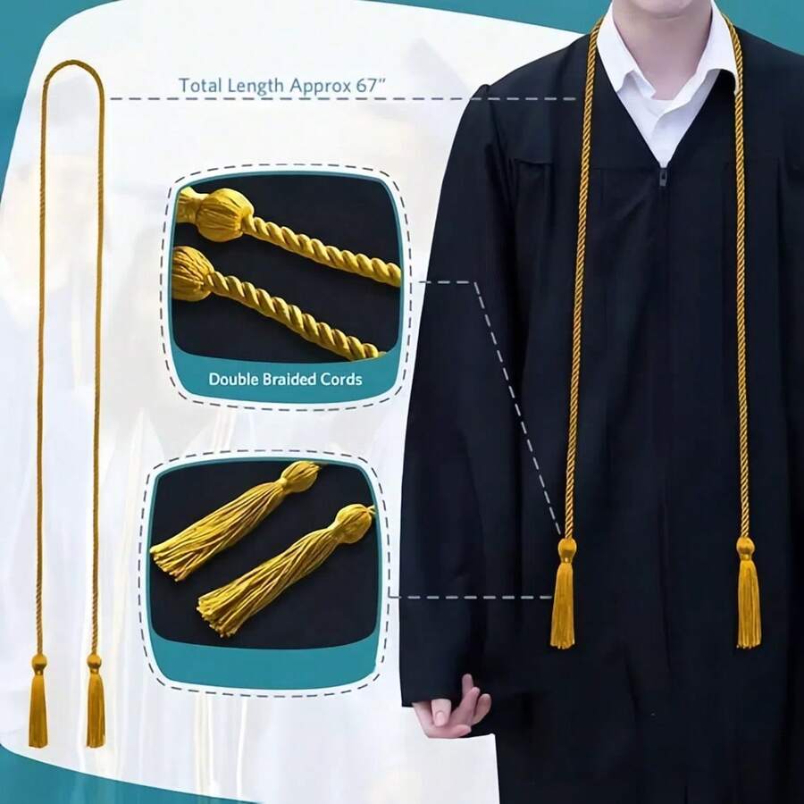 Individual Honorary Cord For School Graduation - Gold - View 1