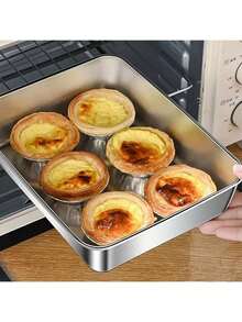 2/3 件不锈钢食品储存容器套装 - 防漏、微波炉和冰箱适用、防碎、多用途翻盖矩形厨房收纳盒，适用于冰箱和食品储藏室