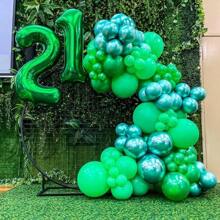 Green Balloon Latex Party Balloon 5/10/12/18 Inches -10/30/50/70/90pcs Round Helium Green Balloon Suitable For Green Jungle Animal Theme Birthday Shower Christmas Party Decoration