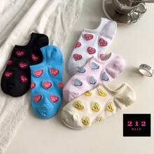 Kit 12 Pairs Short Ankle Socks / Invisible Sock Cotton Spring / Autumn - Multicolor - View 4