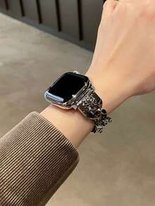 1 件金属链带，时尚博主必备，兼容 40 毫米、41 毫米、42 毫米、44 毫米系列，男女通用手链腕带