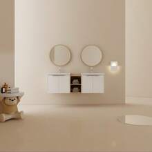 60 Inch Soft Close Doors Bathroom Vanity With Sink, And A Small Storage Shelves,BVC07460WHLTK-6195 - Multicolor - View 1