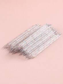 100/50pcs Set Of Women's Nail Art Tools - Double-Ended, Colorful Acrylic Sticks For Cleaning, Cuticle Pushing, And Nail Trimming. Transparent And Reusable, Ideal For Home Use, Nail Salons, Cosmetics, And Holiday Gifts. - Multicolor - View 7