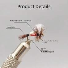 4pcs 14# Fishing Hooks, Lures For Fly Fishing, Bionic Baits, Carp Baits, Soft Plastic Baits, Suitable For Beginners, Small Size And Portable - Multicolor - View 4