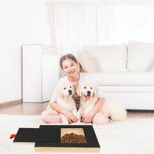 Dog Nail Scratch Board Wooden Dogs Paws Scratchboard Multifunctional With Built-In Snack Box Dog Nail Grinding Pad For Pet - Black - View 5