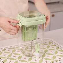 1pc High-End Refrigerator Water Dispenser/Fruit Tea Bucket With Tap, Home Beverage Cooler Jug, Outdoor Picnic