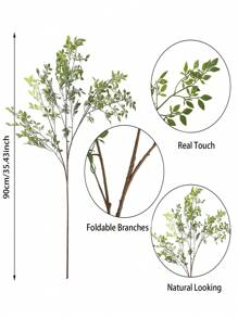 1PC 42.51Inch Artificial Nandina Domestica, Nandina Faux Branches For Vase, Artificial Plants For Shop Garden Office Home Decor, Artificial Plant Ficus Branch Fall Decor