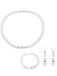 D EXCEED 2/3pcs 1920s Tea Party, Dancing, Hen Party, Pearl Necklace & Bracelet Set, Great Gatsby Theme, Easter, Royal Ascot, Mother's Day Gift - Pearl Necklace and Three Row Pearl Bracelet Combination - View 42