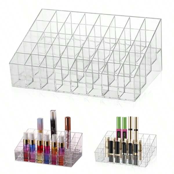 40 Fach Lippenstift Aufbewahrungsbox aus Acryl, transparente Lippenstift Halterung, Kosmetik Aufbewahrungsbox, Lippenstift Halter, Kosmetik Aufbewahrungsbox, ideal für den Schulstart