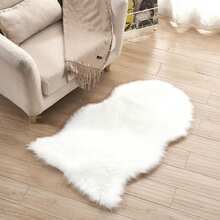 Carpet Non Slip Fluffy Shaggy Soft Rugs Sheepskin Rug Bedroom Mats Faux Fur - White - View 4