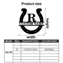 Customized Horseshoe Ranch Logo - Personalized Metal Logo Customization Outdoor - Custom Name Letter, 26 Letter Customization - Rural Farmhouse Decoration Farm Wall Art Home, Outside The Grain Warehouse - Father's Day Gift, Mother's Day Gift, Christmas Gift-Ornaments,Home Decor,Wall Decor,Room Decor,Living Room Decor,Bedroom Decor,Kitchen Decor,House Decor,Personalised Gifts Back To School School Supplies - Multicolor - View 19