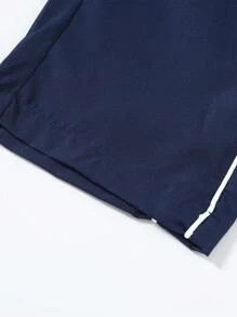 Striped Sports Jogger Pants For Men, Loose Straight Leg Sweatpants For Spring Autumn, Fitness Gym Workout Outdoor Running Casual