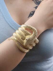 Set de 3/2/1 conjunto de joyas con diseño exagerado de serpiente, accesorio de lujo y estilo único, adecuado para uso diario - Conjunto de joyas de serpiente - Ver 3