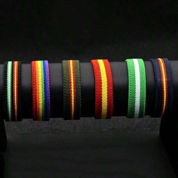 1 pieza Pulsera trenzada colorida, muñequera deportiva unisex para parejas