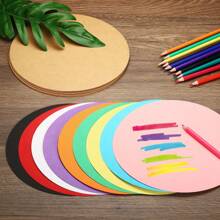 Round Cardboard Paper, Blank Disc Circles Slices For Party Decorations DIY Craft Arts Drawing Painting Writing