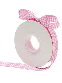 1 Roll 10 Yards Gingham Ribbon,Red Pink Blue Buffalo Plaid Ribbon Gift Wrapping Ribbon,DIY Crafts Hair Accessories And Home Decor Christmas Gift Wrapping Ribbon. - Multicolor - View 14