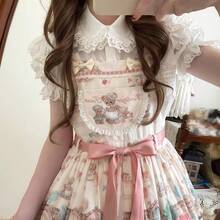 1 件洛丽塔风格可爱日式蝴蝶结吊带连衣裙，仅连衣裙，适合节日、派对、表演，适合所有节日、情人节礼物和万圣节日常穿着 - 彩色 - 查看 5