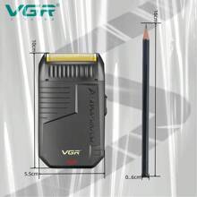 VGR Máquina de afeitar eléctrica portátil VGR V-375, recargable, de plástico, para acabado de afeitado para hombres