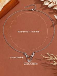 1pc Personalized Custom Name Content Hand In Hand Hollow Pendant Necklace Boy Girl Stainless Steel Jewelry Valentine's Lover Gift