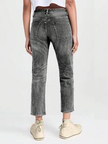 Women's Casual Everyday Versatile Regular Fit Denim Jeans - Grey - View 3